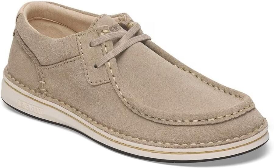 Birkenstock Suede LaceUp Moccasin Casual Shoes Beige Loafers - Foto 2