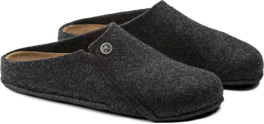 Birkenstock Zermatt Pantoffels Anthracite Narrow fit | Grijs | Wolvilt