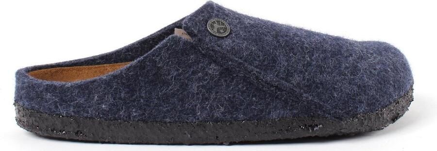 Birkenstock Zermatt regular Filz Soft Cozy Home Heren Pantoffels Donkerblauw