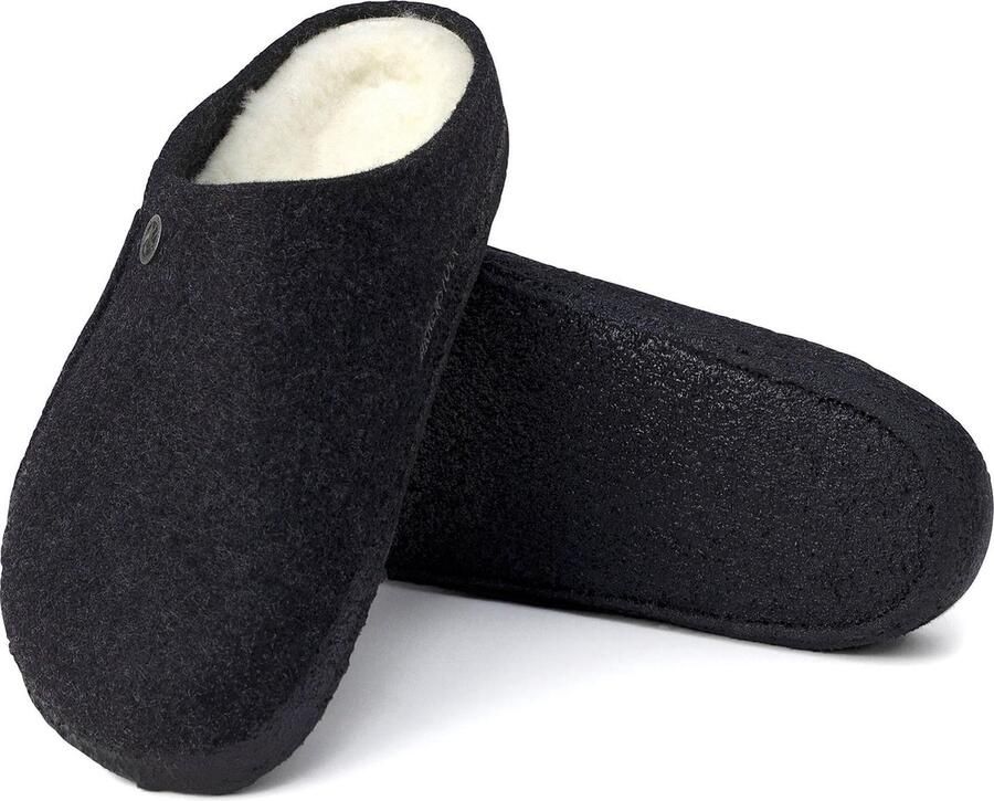 Birkenstock Zermatt narrow Filz Shearling Cozy Home Dames Pantoffels Antraciet - Foto 9