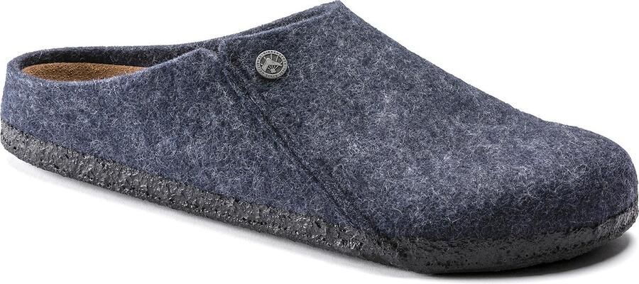 Birkenstock Pantoffels Andermatt Wolvilt Sloffen Standaard Blauw Regular - Foto 14