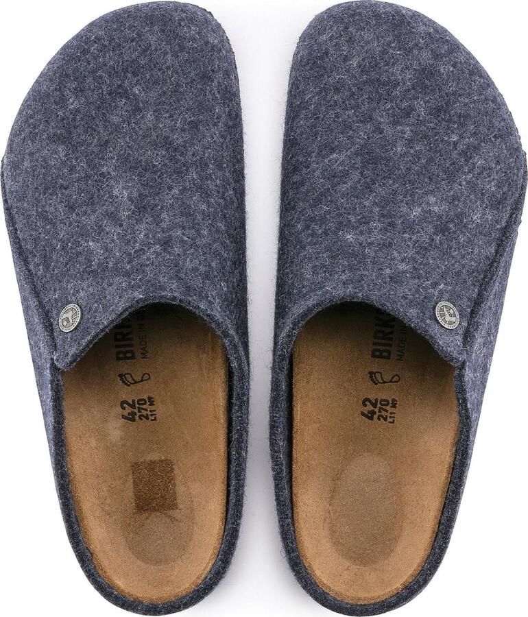 Birkenstock Pantoffels Andermatt Wolvilt Sloffen Standaard Blauw Regular - Foto 11