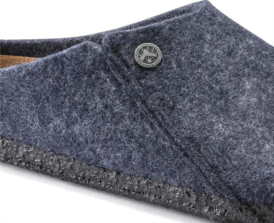 Birkenstock Pantoffels Andermatt Wolvilt Sloffen Standaard Blauw Regular - Foto 12