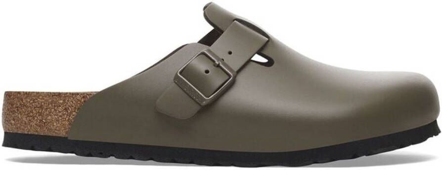 Birkenstock Boston BS Slippers Concrete Gray Narrow Fit Unisex