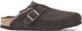 Birkenstock Boston VL Shearling suède slides Brown - Thumbnail 1