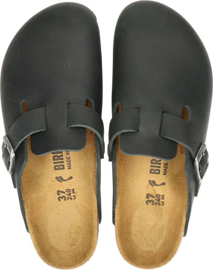 Birkenstock Boston Black narrow Fettleder Oiled Leather Unisex Pantoffels Zwart - Foto 2