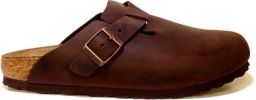 Birkenstock Boston Tabacco Brown narrow Fettleder Oiled Leather Unisex Pantoffels Tabacco Brown