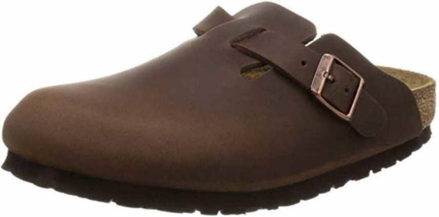 Birkenstock Boston Tabacco Brown narrow Fettleder Oiled Leather Unisex Pantoffels Tabacco Brown - Foto 5