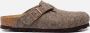 Birkenstock Wollen Boston Klompen Smalle Pasvorm Bruin Unisex - Thumbnail 2