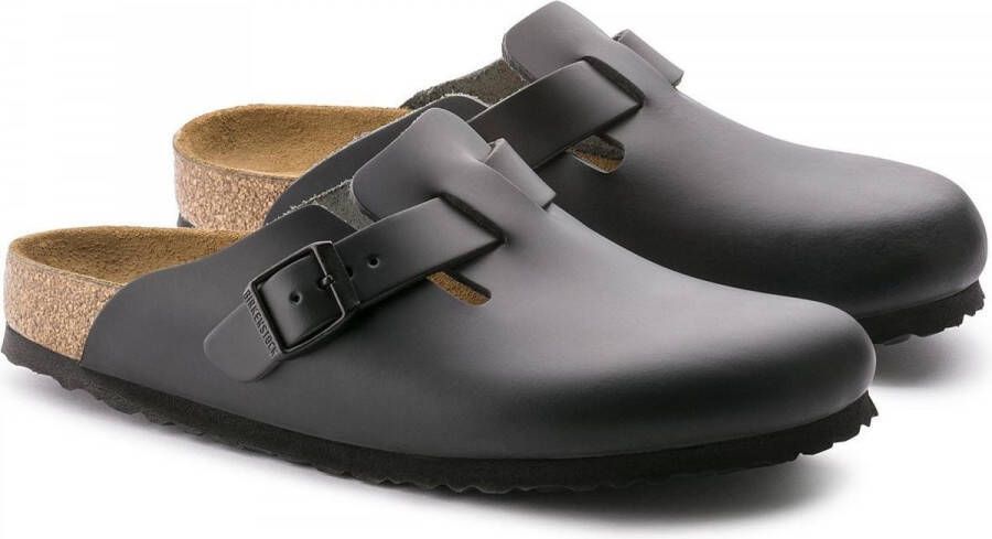 Birkenstock slipper BOSTON Black narrow Naturleder Smooth Leather - Foto 4