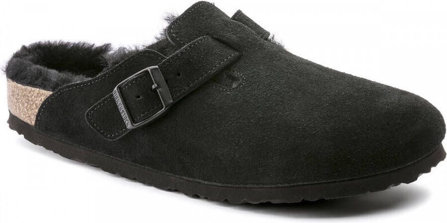 Birkenstock Boston Shearling zwart suède regular uni(259881 )