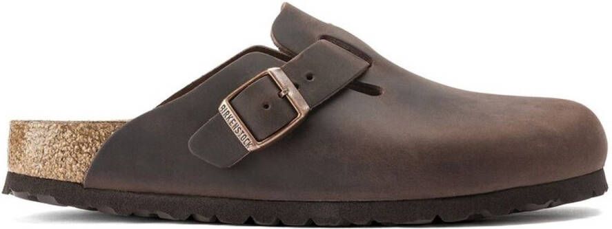 Birkenstock Boston SFB Oiled Leather Sandalen Regular bruin