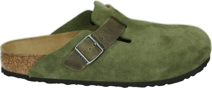 Birkenstock BOSTON SYNTHETICS Heren slippers Groen