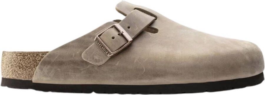 Birkenstock Elegante Pin Buckle Klomp in Tabak Beige