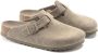 Birkenstock Suede Leather Boston Platte Schoenen Green - Thumbnail 14