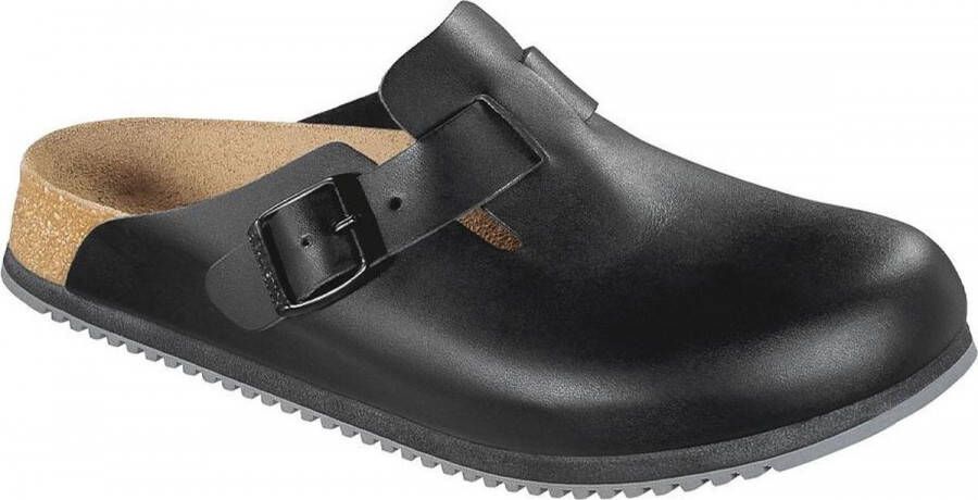 Birkenstock Clogs Boston Super Grip Zwart