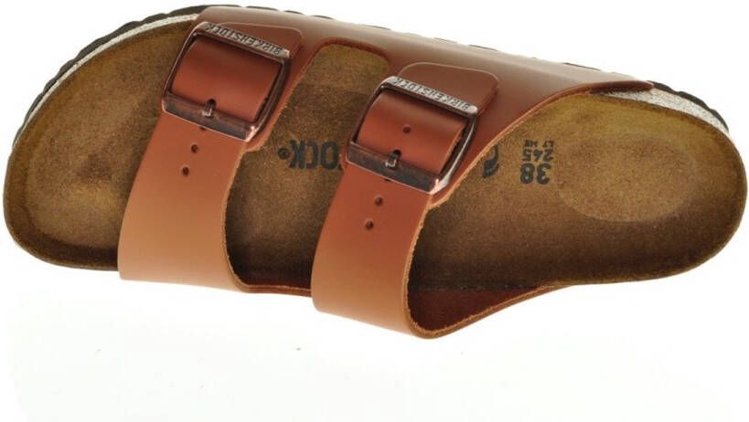 Birkenstock Slipper Arizona 1019075 Ginger Brown Natuurleer Smal 10½
