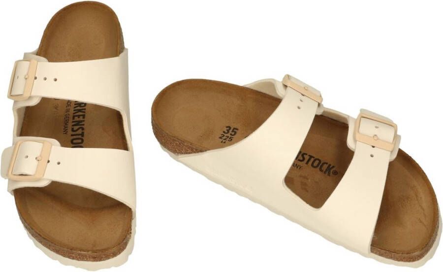Birkenstock - s off-white-crÈme-ivoorkleur slippers & muiltjes