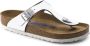 Birkenstock Gizeh Dames Slippers Metallic Silver Regular fit | Zilver | Leer - Thumbnail 1
