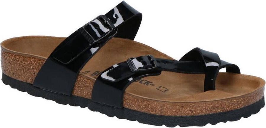 Birkenstock Mayari Dames Slippers Black Patent Narrow fit | Zwart | Imitatieleer - Foto 3