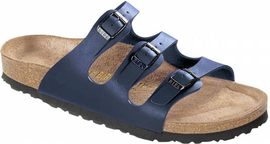 Birkenstock FLORIDA SOFTFOOTBED Volwassenen Dames slippers Kleur: Blauw  Maat: 43 - Schoenen.nl