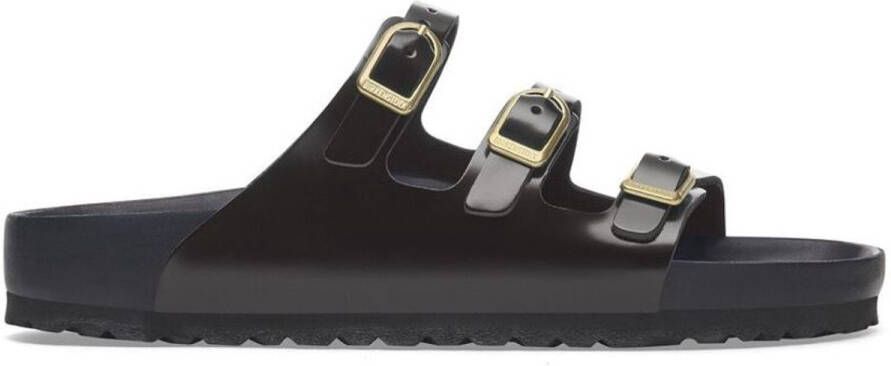 Birkenstock Florida Fresh Slippers High Shine Black Regular Fit Dames