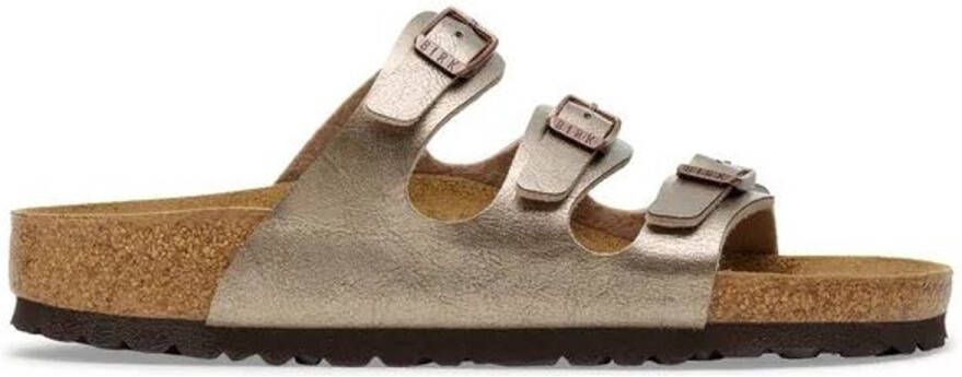 BIRKENSTOCK Slippers Dames Florida Bs Maat: 37 Materiaal: Leatherlook Kleur: Bronskleurig - Foto 2