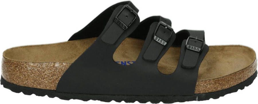 Birkenstock Florida SFB Regular Zwart Slippers Dames Size :