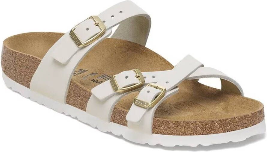 Birkenstock France Nubuck Leather Antique White