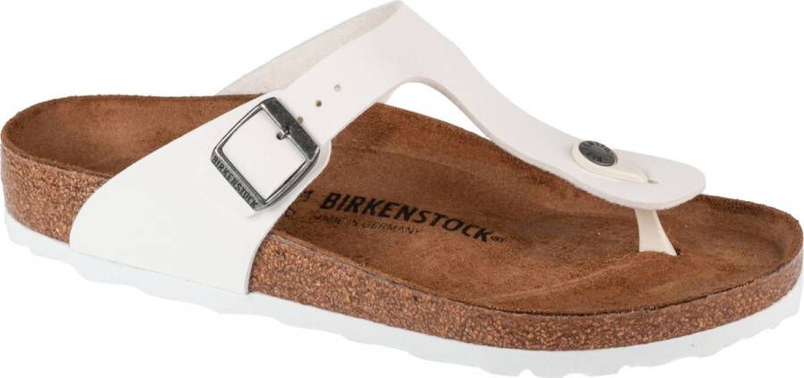 Birkenstock Slipper Gizeh 0745531 Wit Mat Normaal