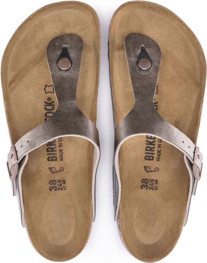 Birkenstock Gizeh Dames Slippers Graceful Taupe Regular fit | Taupe | Imitatieleer - Foto 4