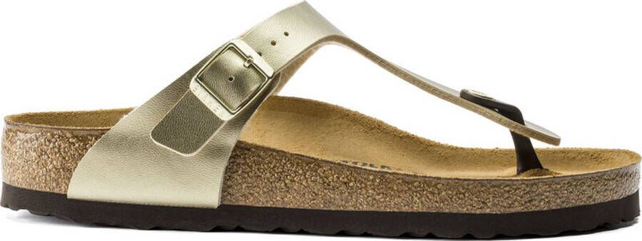 Birkenstock Stijlvolle Dames Gesp Flip Flops Geel Dames