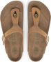 Birkenstock Gizeh Vegan Birko-flor Nubuck Sandalen Bruin - Thumbnail 1