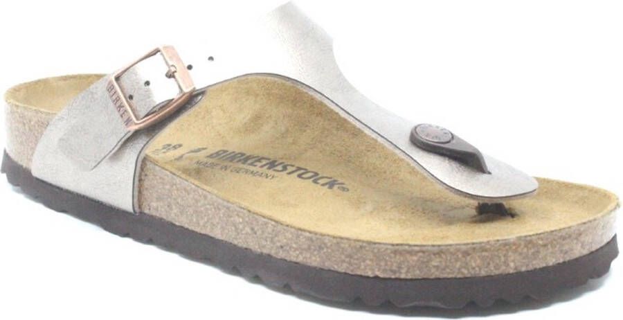 Birkenstock Gizeh Dames Slippers Graceful Taupe Narrow fit | Taupe | Imitatieleer