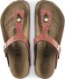 Birkenstock Gizeh Dames Slippers Shiny Python Red Narrow fit | Rood | Microvezel - Thumbnail 1