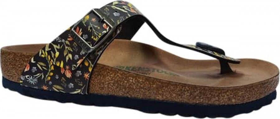 Birkenstock Gizeh Dames Slippers Watercolor Flower Regular fit | Zwart | Imitatieleer - Foto 3