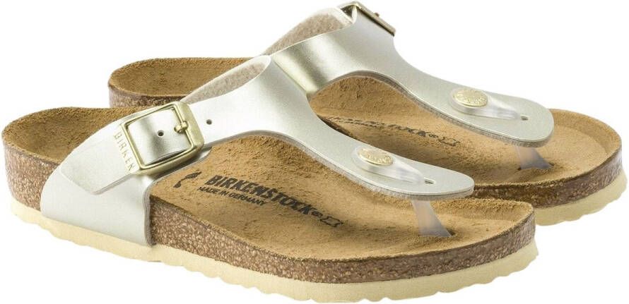 Birkenstock Gizeh kids Metallic sandalen Goud
