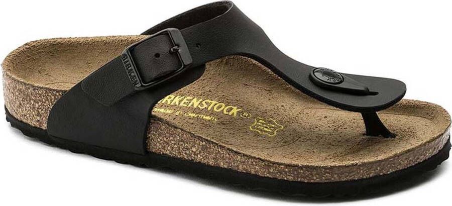 Birkenstock Gizeh Kids Slippers Black Regular-fit Zwart Imitatieleer