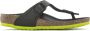 Birkenstock Gizeh Kids Slippers Desert Soil Black Lime Narrow-fit - Thumbnail 1