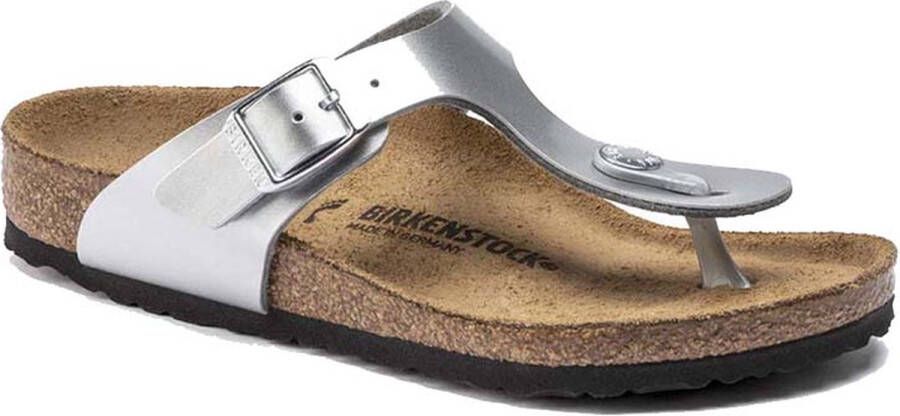 Birkenstock Gizeh Kids Slippers Metallic Silver Narrow