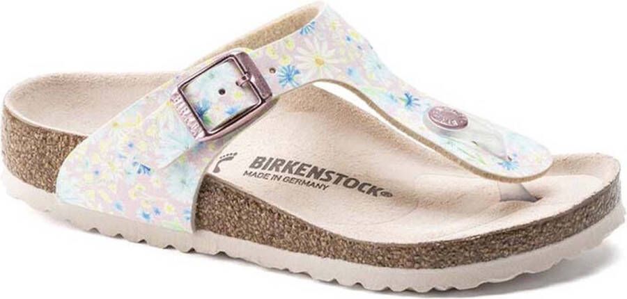 Birkenstock Gizeh Kids Slippers Summer Floral Light Rose Narrow fit | Roze | Imitatieleer