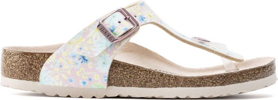Birkenstock Gizeh Kids Slippers Summer Floral Light Rose Regular fit | Roze | Imitatieleer