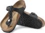 Birkenstock Gizeh Leren Sandalen Gevlochten Zwart Leer Leder - Thumbnail 1