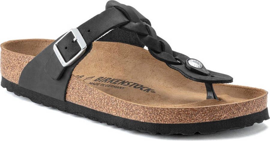 Birkenstock Klapki damskie Gizeh Braided 1021349 Zwart Dames