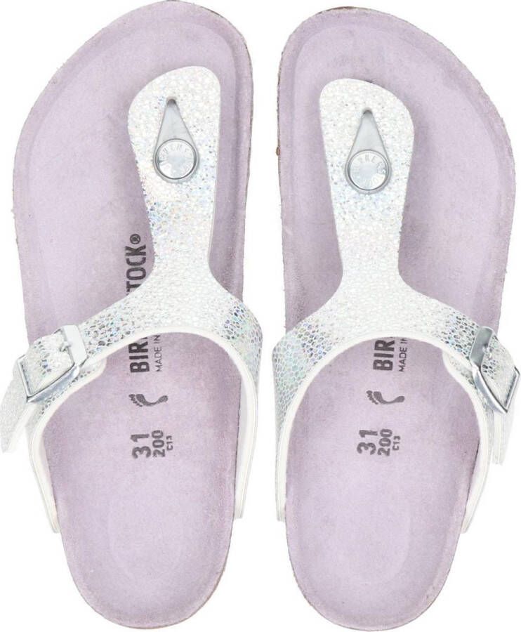 Birkenstock Gizeh meisjes slipper Zilver