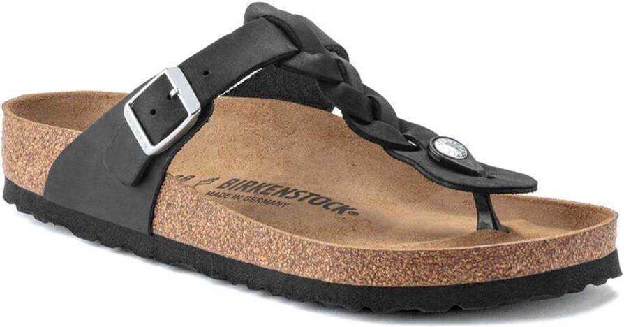 Birkenstock Klapki damskie Gizeh Braided 1021349 Zwart Dames