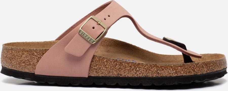 Birkenstock Gizeh Dames Slippers Old Rose Regular fit | Roze | Nubuck