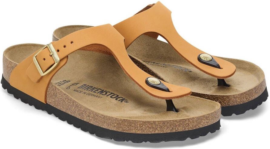 Birkenstock Gizeh Slippers Burnt Orange Soft Nubuck Normale Pasvorm Vrouwen