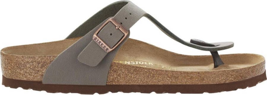 Birkenstock Platte sandalen Gizeh Nobuck Birko-Flor Regular Stone - Foto 8