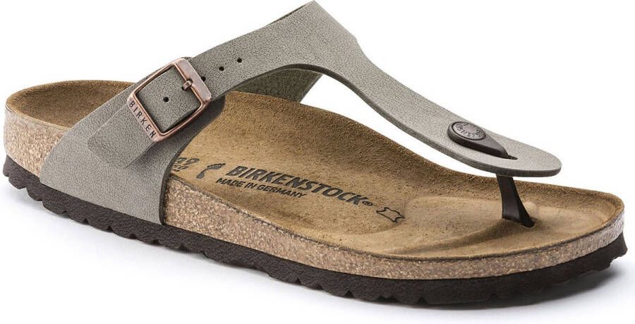 Birkenstock Platte sandalen Gizeh Nobuck Birko-Flor Regular Stone - Foto 4